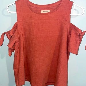 Madewell cold shoulder skylark top size small